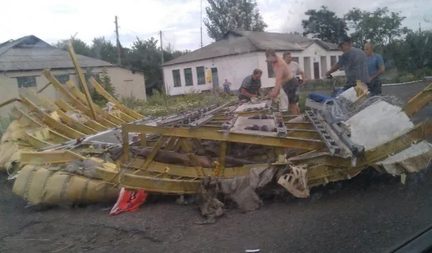 В інтернеті з'явилися перші фото з місця падіння літака Boeing 777, який належав малайзійським авіалініям (Фото) — фото 1